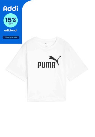 Tshirt Camisa Marca Puma Cropped W Original Blanco Mujer Puma