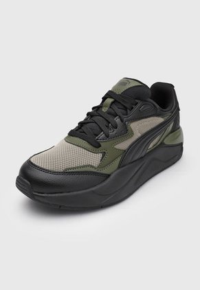 Tenis Lifestyle Negro-Verde Oliva-Beige Puma X-Ray Speed