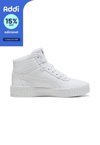 Tenis Deportivo Puma Original Carina 3 Mid Blanco Para Mujer Puma