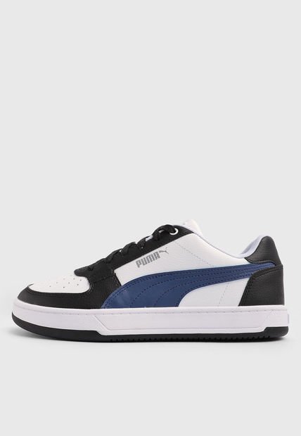 Tenis Lifestyle Blanco-Negro-Azul Navy PUMA Caven 2.0