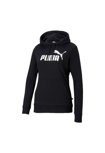 Hoodie Puma Para Mujer Ess Logo Hoodie Tr W Negro
