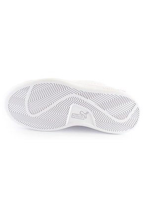 Tenis  Blancos PUMA Smash V2 De Cuero Con Perforaciones