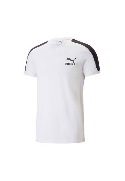 Camisa Puma Marca Para Hombre T7 Iconic Tee Blanco Original