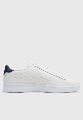 Tenis Lifestyle Marfil-Blanco-Azul Puma Smash v2 L