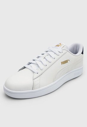 Tenis Lifestyle Marfil-Blanco-Azul Puma Smash v2 L