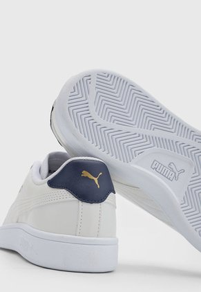 Tenis Lifestyle Marfil-Blanco-Azul Puma Smash v2 L
