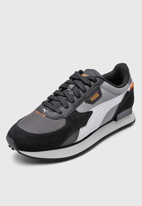 Tenis Lifestyle Negro-Gris-Blanco PUMA Future Rider Override