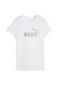 Camisa Tshirt Marca Puma Ess Metallic Original Blanco Mujer de Puma