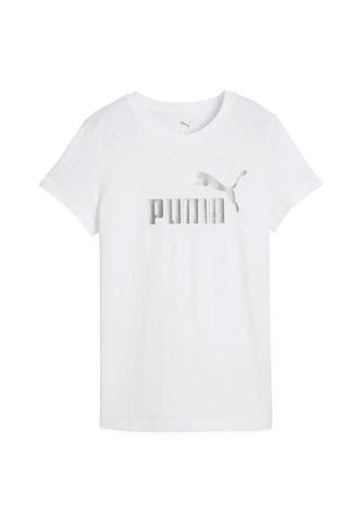 Camisa Tshirt Marca Puma Ess Metallic Original Blanco Mujer Puma