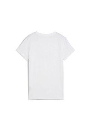 Camisa Tshirt Marca Puma Ess Metallic Original Blanco Mujer