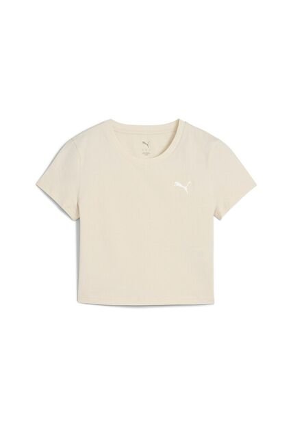 Camisa Deportiva Puma Original Wardrobe Ess Baby Beige Mujer