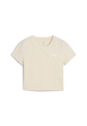 Camisa Deportiva Puma Original Wardrobe Ess Baby Beige Mujer