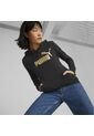 Buso Con Capucha Puma Original Ess Metallic Logo Negro Mujer de Puma