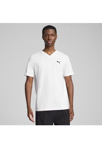 Tshirt Puma Original Ess No 1 Logo V-Neck Blanco Para Hombre Puma