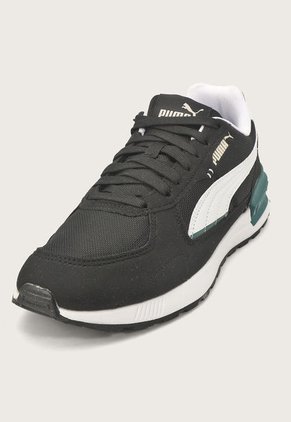 Tenis Lifestyle Negro-Blanco-Verde PUMA Graviton