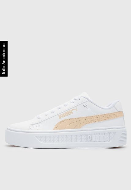 Tenis Lifestyle Blanco-Nude Puma Smash Platform v3