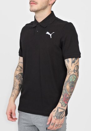Polo Negro-Blanco Puma Essentials
