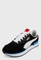 Tenis Lifestyle Negro-Blanco-Azul Puma Future Rider Play On de Puma