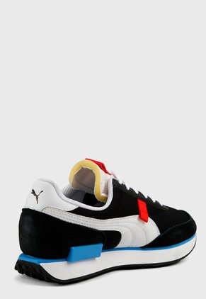 Tenis Lifestyle Negro-Blanco-Azul Puma Future Rider Play On