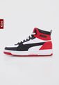 Tenis Lifestyle Negro-Rojo-Blanco Puma Kids Rebound Joy Jr de Puma