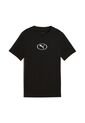 Camisa Deportiva Puma Original Sport Rib Collar Negro Niños de Puma