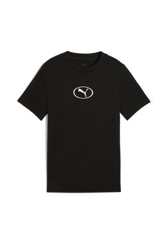 Camisa Deportiva Puma Original Sport Rib Collar Negro Niños Puma