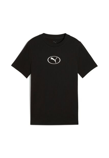 Camisa Deportiva Puma Original Sport Rib Collar Negro Niños
