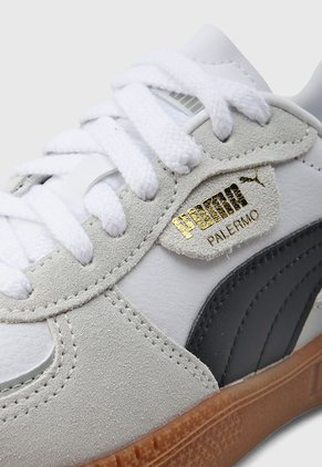 Tenis Lifestyle Gris-Blanco-Negro PUMA Palermo Moda