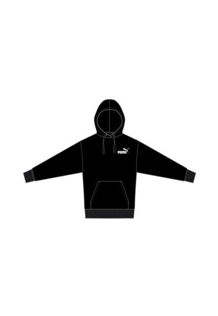 Hoodie Puma Original Ess No. 1 Logo Comfort Negro Mujer