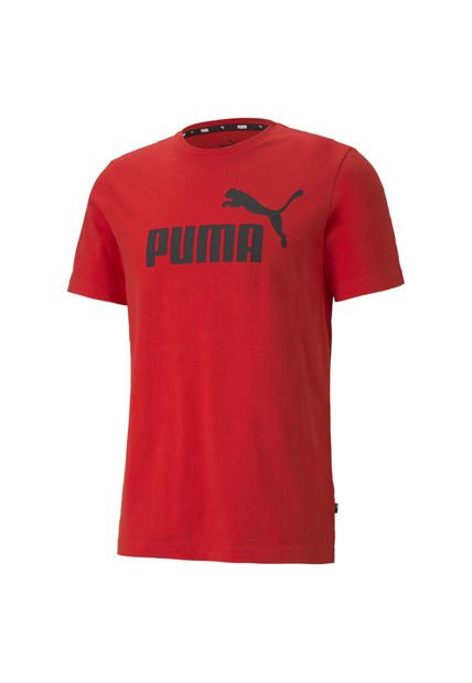 Camiseta Puma Para Hombre Ess Logo Tee Rojo