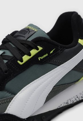 Tenis Lifestyle Verde-Negro-Lima Puma Blktop Rider