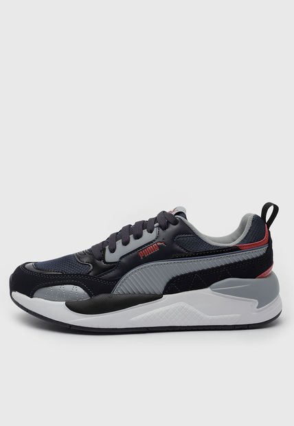 Tenis Lifestyle Azul Navy-Gris-Rojo Puma X-Ray 2 Square