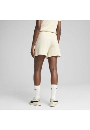 Pantaloneta Deportiva Puma Original Ess Elevated Beige Mujer