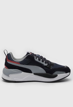 Tenis Lifestyle Azul Navy-Gris-Rojo Puma X-Ray 2 Square