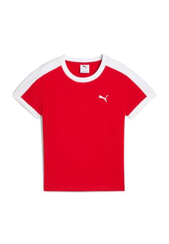 Camisa Deportiva Puma Original T7 Slim Tee W Rojo Para Mujer Puma
