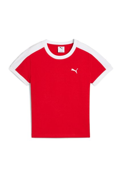 Camisa Deportiva Puma Original T7 Slim Tee W Rojo Para Mujer