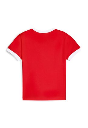Camisa Deportiva Puma Original T7 Slim Tee W Rojo Para Mujer