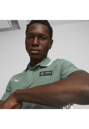 Camisa Tipo Polo Puma Original Mapf1 Pique Verde Para Hombre