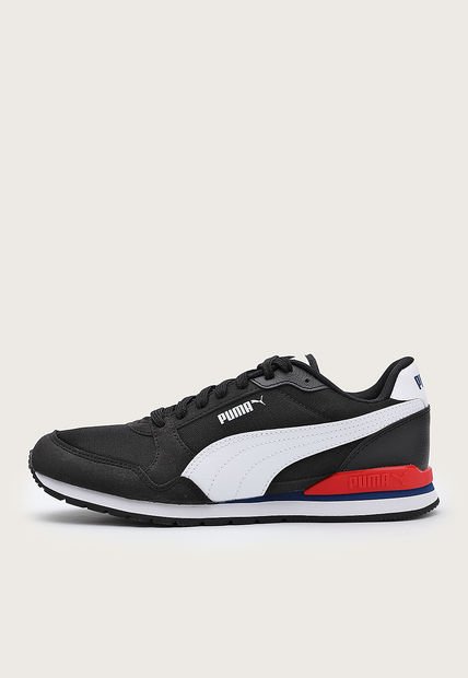 Tenis Lifestyle Negro-Blanco-Rojo Puma ST Runner v3