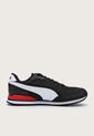 Tenis Lifestyle Negro-Blanco-Rojo Puma ST Runner v3 de Puma