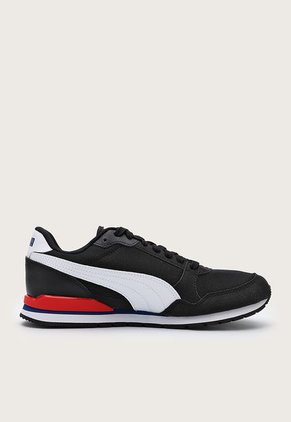 Tenis Lifestyle Negro-Blanco-Rojo Puma ST Runner v3