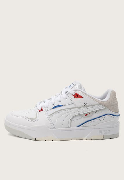 Tenis Lifestyle Blanco-Marfil-Rojo Puma Slipstream Bball