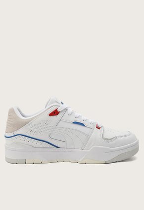 Tenis Lifestyle Blanco-Marfil-Rojo Puma Slipstream Bball