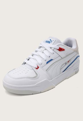 Tenis Lifestyle Blanco-Marfil-Rojo Puma Slipstream Bball