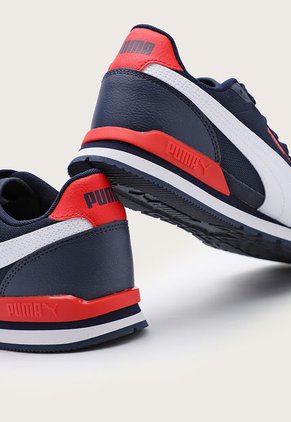 Tenis Lifestyle Azul Navy-Blanco-Rojo Puma ST Runner v3