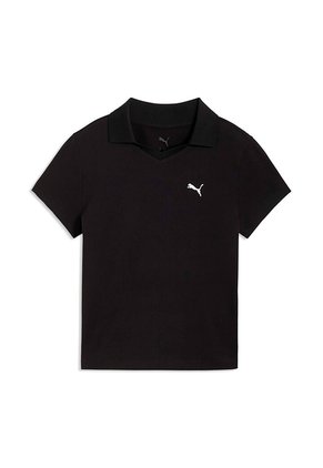 Camisa Tipo Polo Puma Originales Essentials Baby Negro Mujer