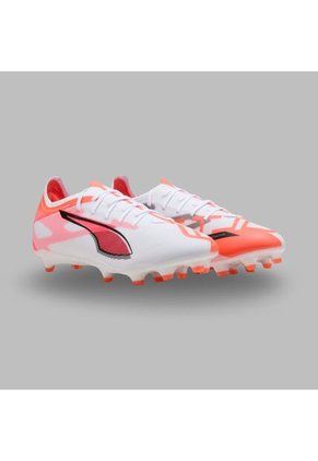 Guayos Puma Hombre Ultra 5 Match FG-Ag Blanco-Rojo