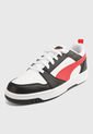 Tenis Lifestyle Blanco-Rojo-Negro Puma Rebound v6 Low de Puma