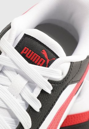 Tenis Lifestyle Blanco-Rojo-Negro Puma Rebound v6 Low