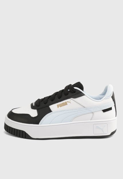 Tenis Lifestyle Blanco-Negro-Celeste PUMA Carina Street